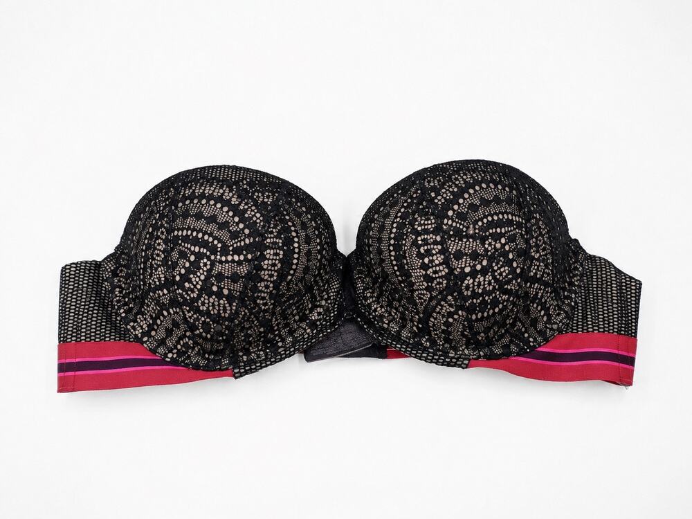 Victoria’s Secret Very Sexy Black Lace Strapless Bra 36C